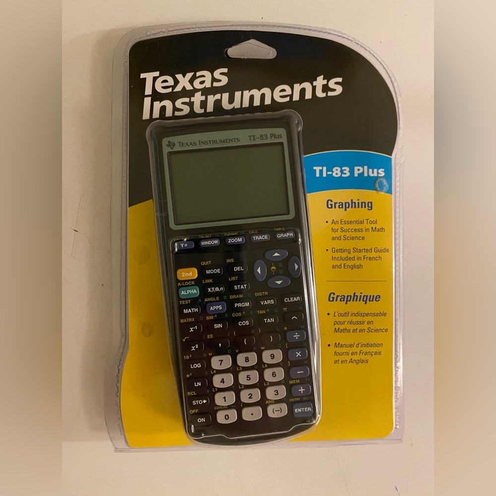 New Texas Instruments TI-83 Plus in Black and Gray